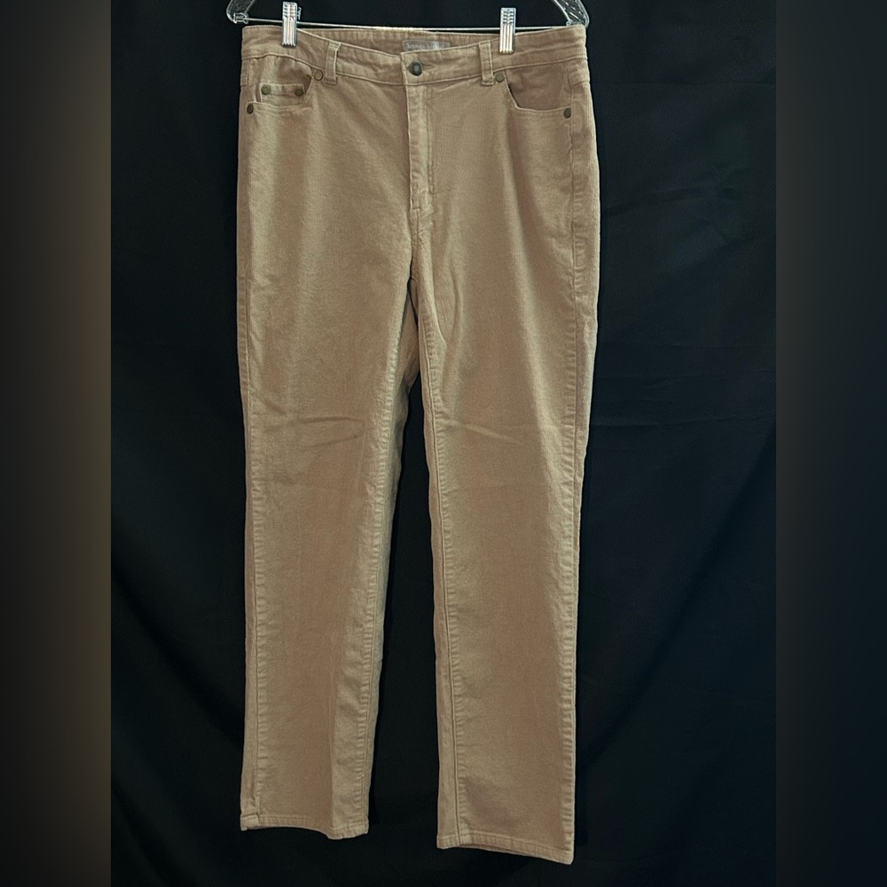 Woman Within Khaki Colored Textured Pants Women’s SZ 14 W